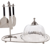 Ostefad med Klokke og Osteknive 32 x 20,5 x 23,5 cm